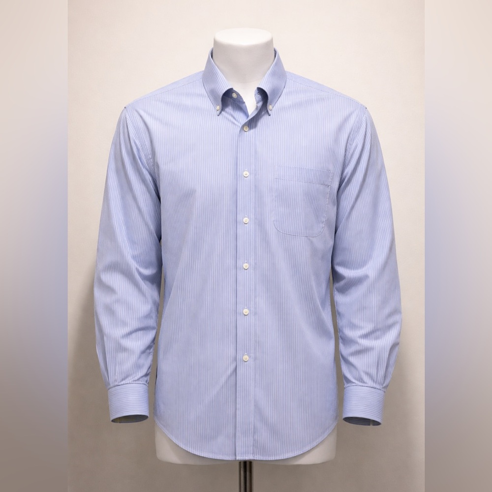 Brooks Brother’s Original Polo Button-Down Shirt Blue Striped Men’s Size 16-32